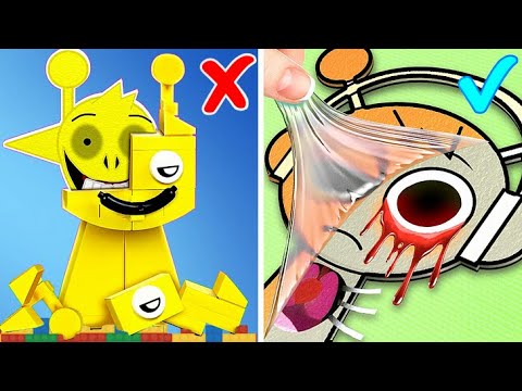 LEGO SPRUNKI vs INCREDIBOX Sprunki Gamebook Diversión con Manualidades de Papel DIY