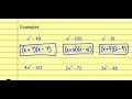Factoring Binomials and Trinomials