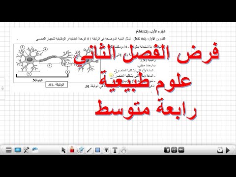 فرض  الفصل الثاني العلوم الطبيعية الرابعة متوسط