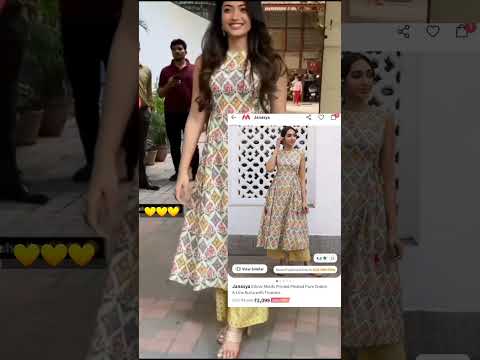 Get Rashmika's kurta set from myntra #rashmikamandanna #shorts #viral  #haul #haulvideo