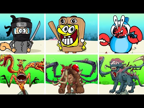 SpongeBob War: ITALIAN BRAINROT vs Zoochosis Beast! 🧽🔥