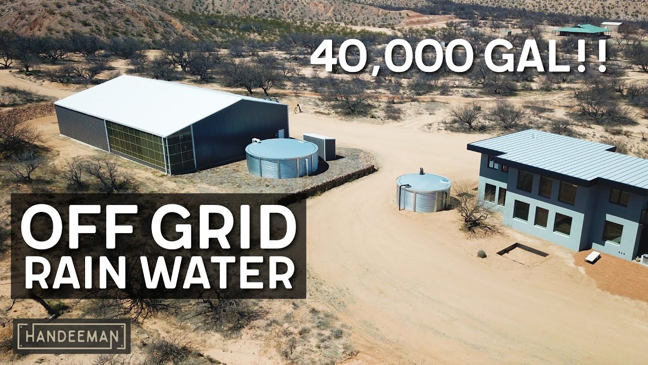 EPIC 40,000 Gallon Off Grid Rainwater System Tour In The Desert