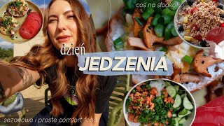 DZIEŃ JEDZENIA🍛🥪 śniadanie z lasu  / obiad na dwa dni w 15minut / domowe płatki 🥣/ posiłki ~ 500kcal