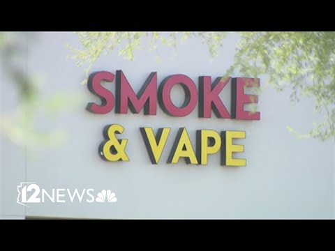 YouTube video thumbnail: Arizona AG Cracks Down on Smoke Shops Selling Vaping Devices to Children
