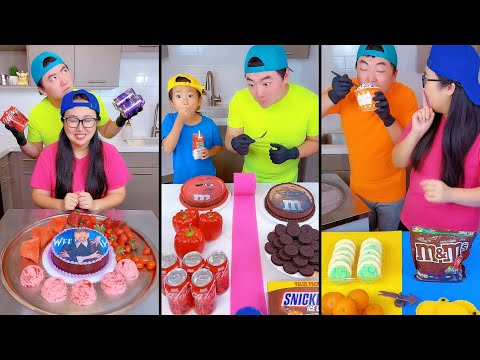 M&M's cake vs MrBeast cake ice cream challenge!🍨08 #funny by Ethan Funny Family