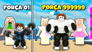 FIQUEI MUITO FORTE PARA IMPRESSIONAR TODAS AS GAROTAS NO ROBLOX 💪😱