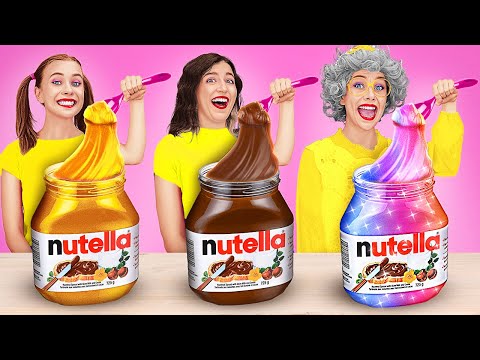 RETO DE COCINA: YO VS. MI ABUELA 🍫 Desafío de Comida Rápida, Media o Lenta 😱 Por 123 GO! TRENDS