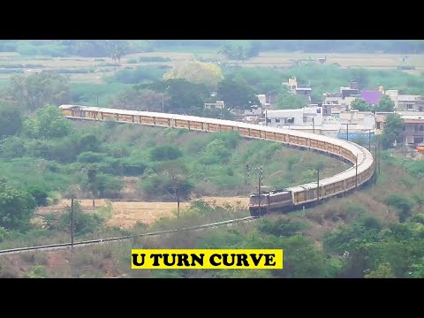 Hazy Morning WAP4 Ernakulam Howrah Antyodaya U Turn Curve Ponpadi