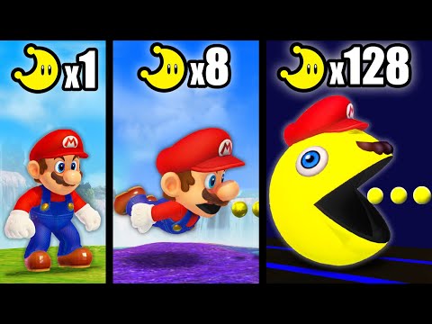 Mario Odyssey, but every Moon evolves Mario into PACMAN…