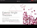 Exploring Exterior Angle and Triangle Sum Theorems
