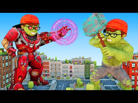 Scary Teacher 3D - Nickhulk vs Zombie Hulk Battle In The City