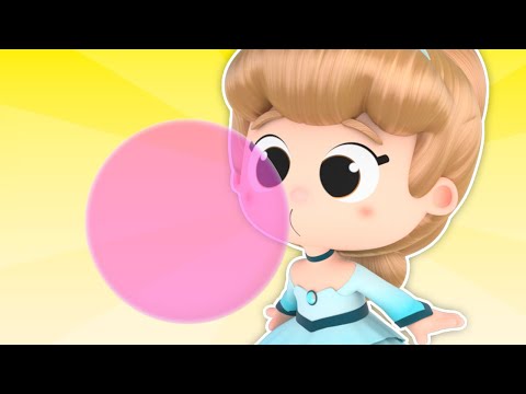 How to blow BUBBLEGUM: CINDERELLA VS PRINCE CHARMING - Kids learn sportmanship