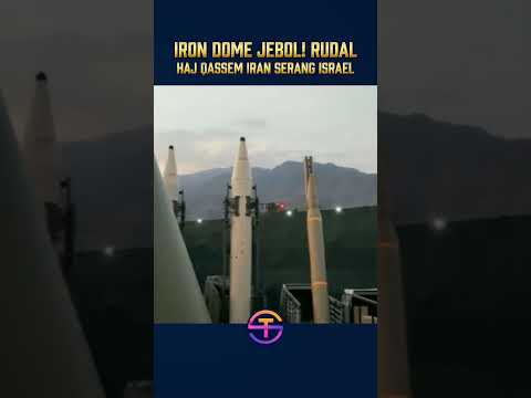 Iron Dome Jebol! Rudal Haj Qassem Iran Serang Israel #irondome #iran #israel #palestine