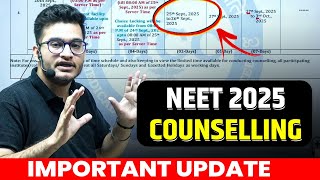 NEET 2025 Counselling - IMPORTANT UPDATE 🚨 || NEET Counselling