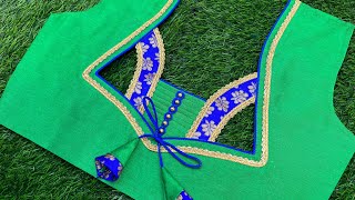 Blouse Back Neck Design Cutting And Stitching