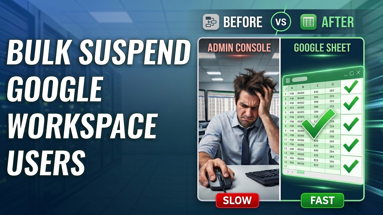 How to Bulk Suspend Google Workspace Users in Google Sheets