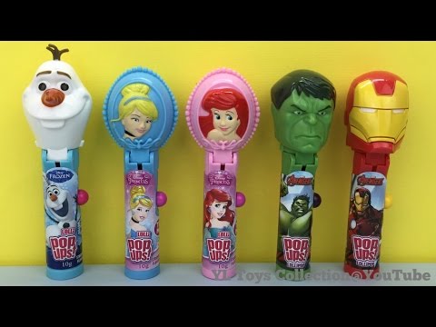 Lollipop Pop Ups !!! Surprise Toys Marvel Avanges Lalaloopsy Shopkins