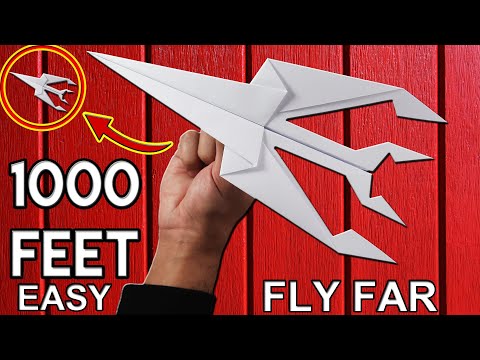 How to Fold a Paper Airplane to Fly OVER 1000 feet !!!!!!