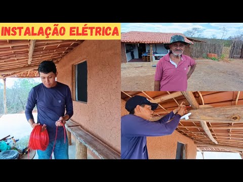 🏡Fazendo a Instalação Elétrica da Nossa Casa no Sítio +Almoço Simples Dia Abençoado de Trabalho