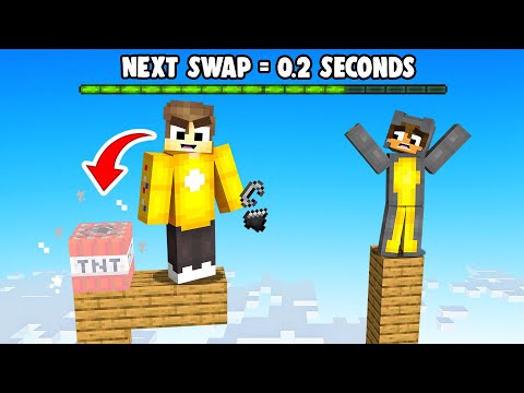 SWAPPING PLACES In Minecraft! (PVP Challenge)