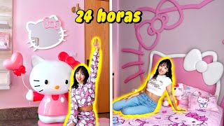 24 horas en EL AIRBNB de HELLO KITTY🎀 | Día de Chicas😍