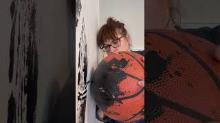 Painting Marina Mabrey with a basketball as a paintbrush!