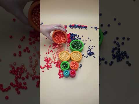 🌈🌈Rainbow Beads.🌈 ASMR  #reverse #beads #dominomarble