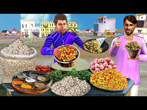 Makhana Bhel Puri Wala Famous Street Food Makhana Chat Hindi Kahani Hindi Moral Stories Comedy Video