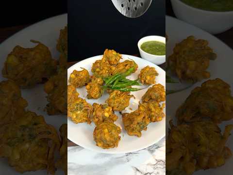 Corn Palak Pakoda ASMR Cooking || #shorts #food #cooking #asmr #recipe #indianasmrworld #viral