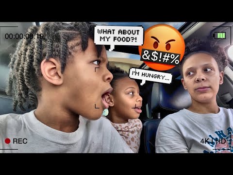 IGNORING MY KIDS ORDER AT THE DRIVE THRU PRANK *SHE CRIED