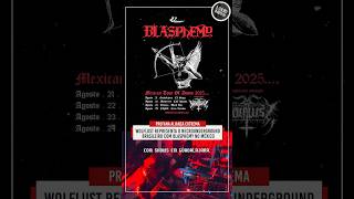 A banda brasileira @wolflustband foi confirmada como convidada na turnê mexicana do Blasphemy