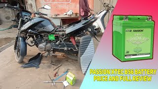 Passion xtec BS6 battery price  and installing From Amaron Pro Rider AP-BTZ5L