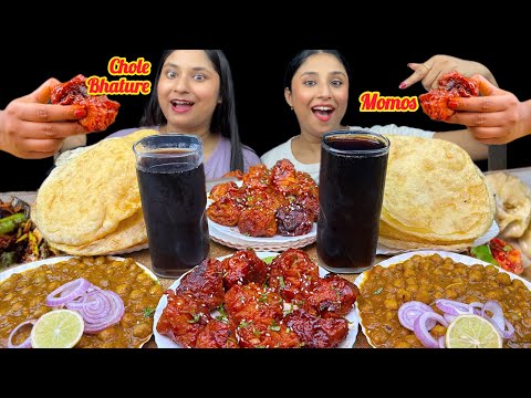 Eating Spicy🥵Pan Fried Chilli Momos,Chole Bhature Challenge|Food Challenge  Recipe@GulliblePoulami