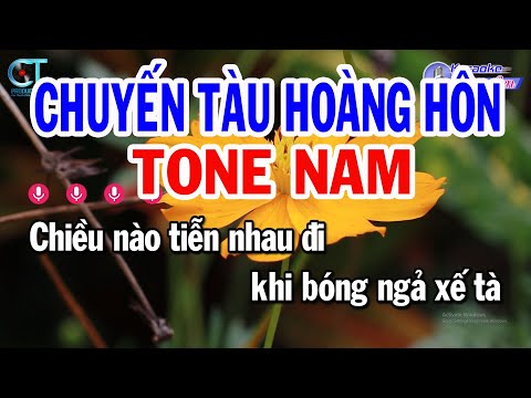 Karaoke Chuyến Tàu Hoàng Hôn Tone Nam ( Dm ) Nhạc Sống Phối Mới Dễ Hát || Karaoke Đồng Sen