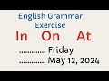 Prepositions for Time Expressions