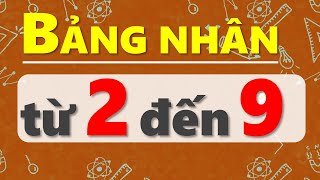 Bảng Nhân Từ 2 Đến 9, Giọng Miền Bắc, Đọc Chậm, Dễ Thuộc | Bảng Cửu Chương