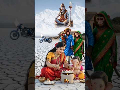 कैलाश पर्वत घूमने जा रहा बंदर परिवार 🐒| #shorts