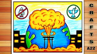 Hiroshima Nagasaki Day Drawing | Hiroshima Nagasaki Day Poster | Hiroshima Day Poster Drawing Easy