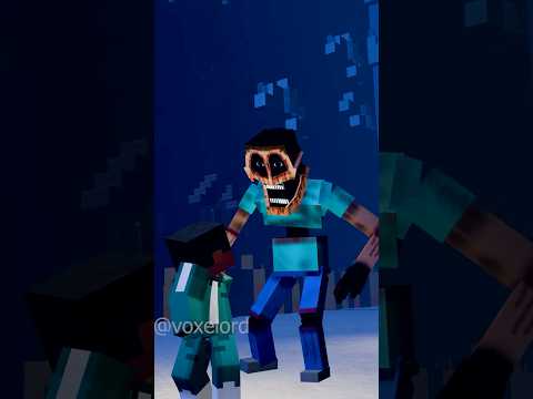 Minecraft Horror: The Mimicer Battles Evil Steve and His Demon Wolf #minecraft #shorts