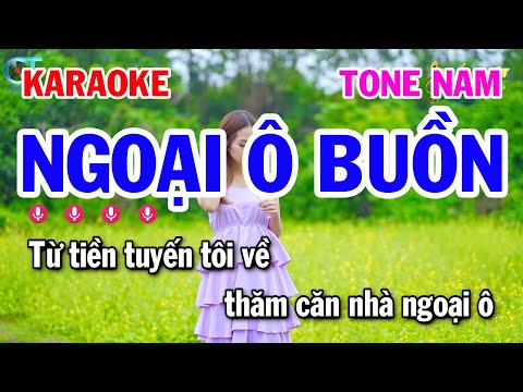 Karaoke Ngoại Ô Buồn  Tone Nam Nhạc Sống Trữ Tình