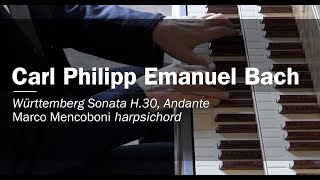 Carl Philipp Emanuel Bach: Wurttemberg Sonatas Nr 1. Andante Marco Mencoboni harpsichord