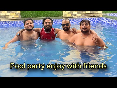 Pool party with friends ❤️ and ur @rudhra_rahul_puri_ji_
