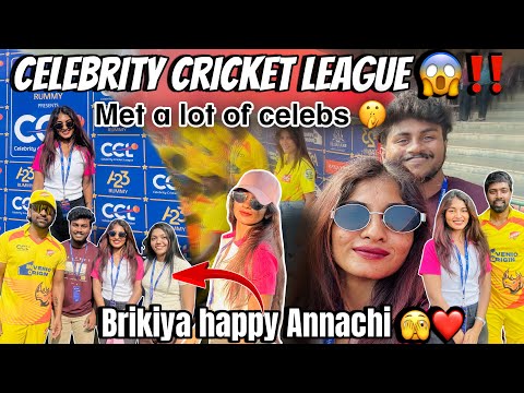 CCL MATCH vlog❤️🔥| Santhanu,Kalai | MET A LOT OF GREAT PEOPLE |enjoyment with FAM‼️| #hinanbargale