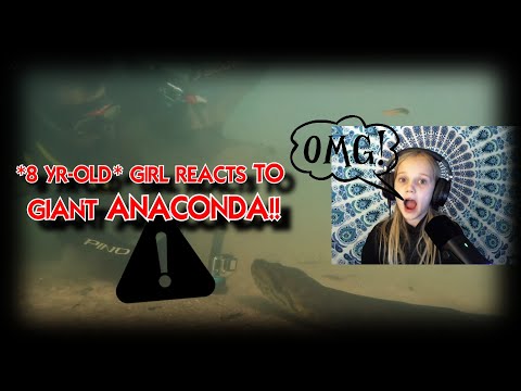 My Daughter Reacts (to) GIANT ANACONDA!