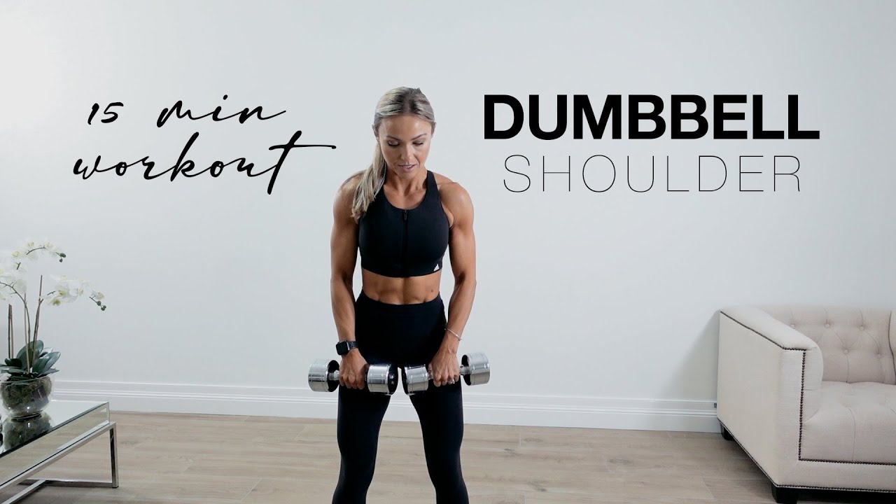 15 Minute SHOULDER WORKOUT at Home or the Gym with Dumbbells - Caroline Girvan