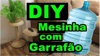 MESINHA PARA SALA FEITA COM GARRAFÃO DE ÁGUA