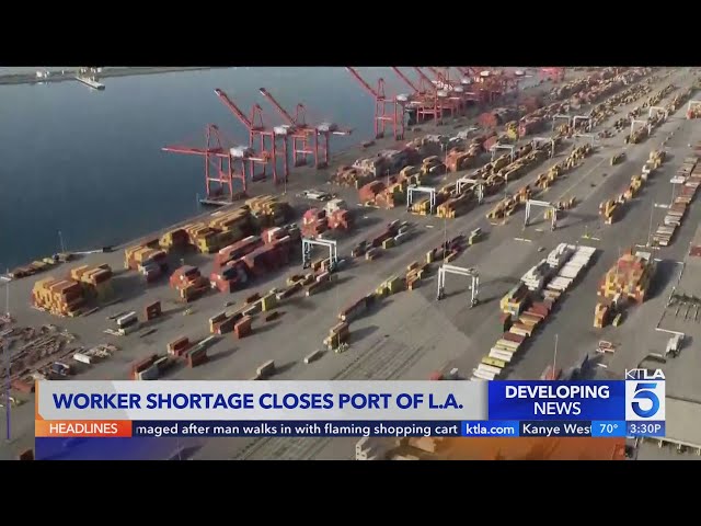 Worker shortage closes Los Angeles and Long Beach ports