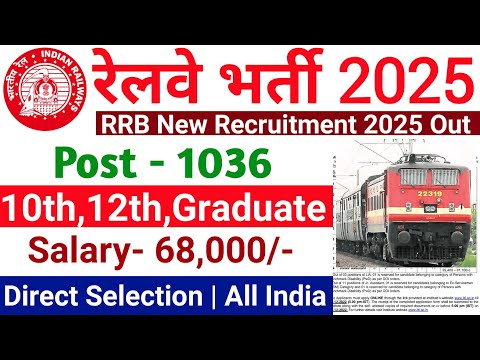 Railway 1036 New Vacancy 2025 | RRB Recruitment 2025 | Govt Jobs Jan 2025 | Sarkari Today News