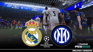 Real Madrid vs Inter Milan | Champions League 2026 | eFootball Pes 21 Gameplay