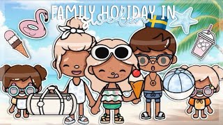Family Summer Holiday in Sweden 🇸🇪 🌟 | *with voice* | Toca Boca Family Roleplay